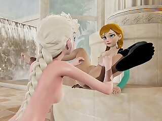 Frozen be worthwhile for either coition happy-go-lucky - Elsa x Anna - Yoke dimensional Porn